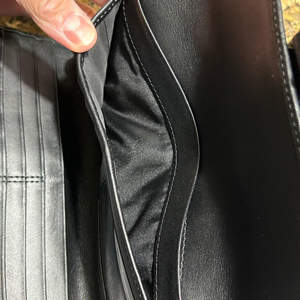 Coach Black Leather Wallet with Silver Buckle - Picture 9 of 10